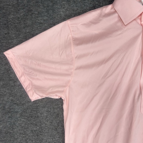 Collars and Co Polo shirt Mens S Pink Solid Stretch Spread Dress Collar - Picture 4 of 10